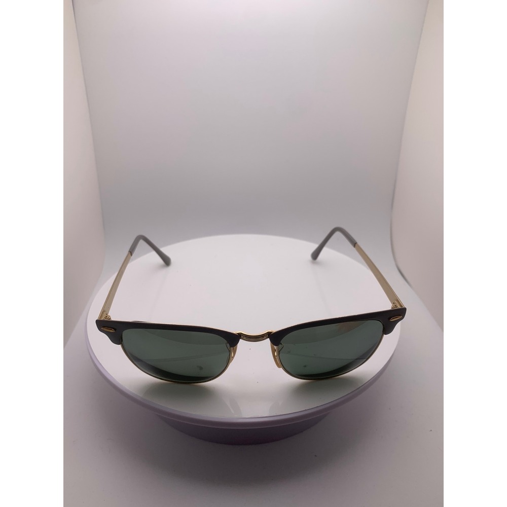 Ray-Ban RB3716 9158/AH Clubmaster Metal Matte Black Gold 51mm Frames Only